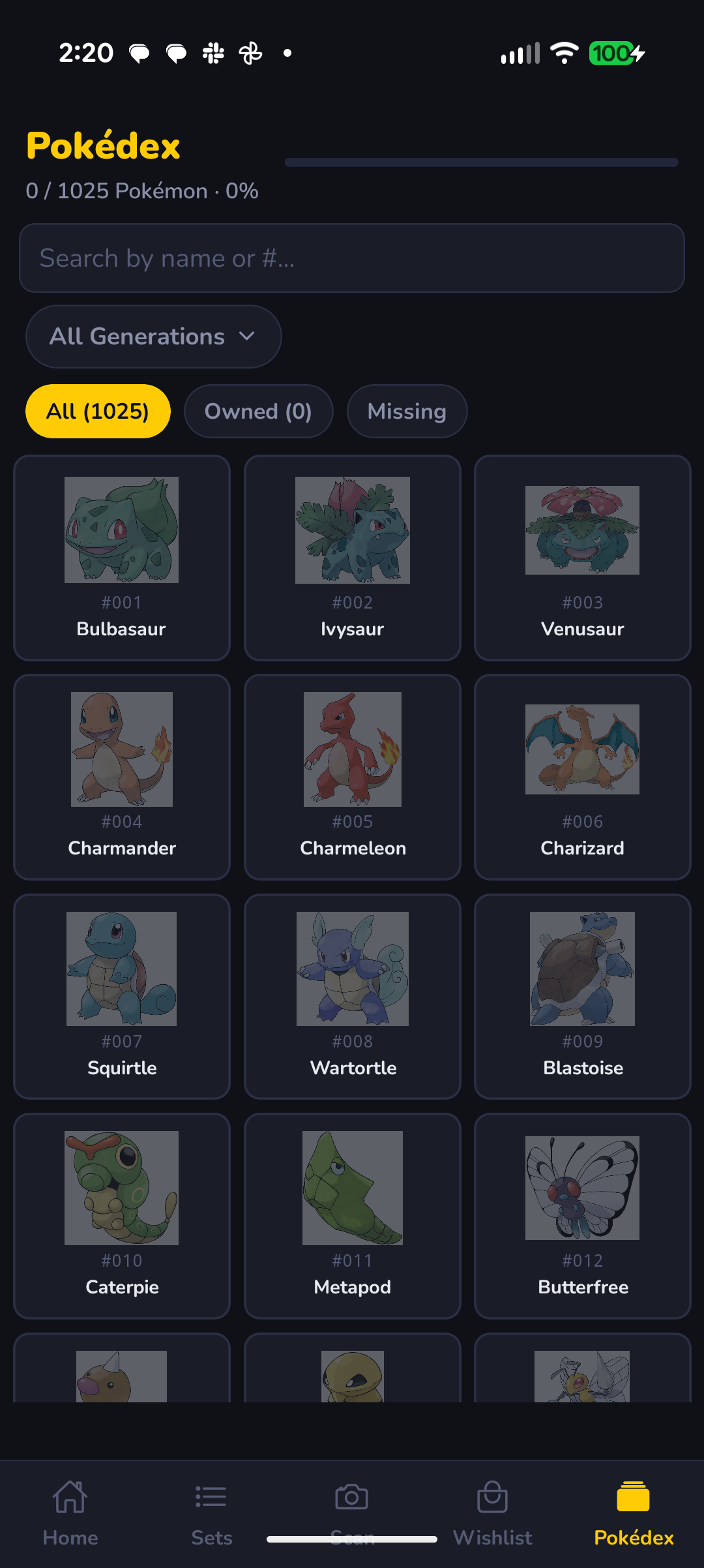 MasterDex Pokédex on iPhone